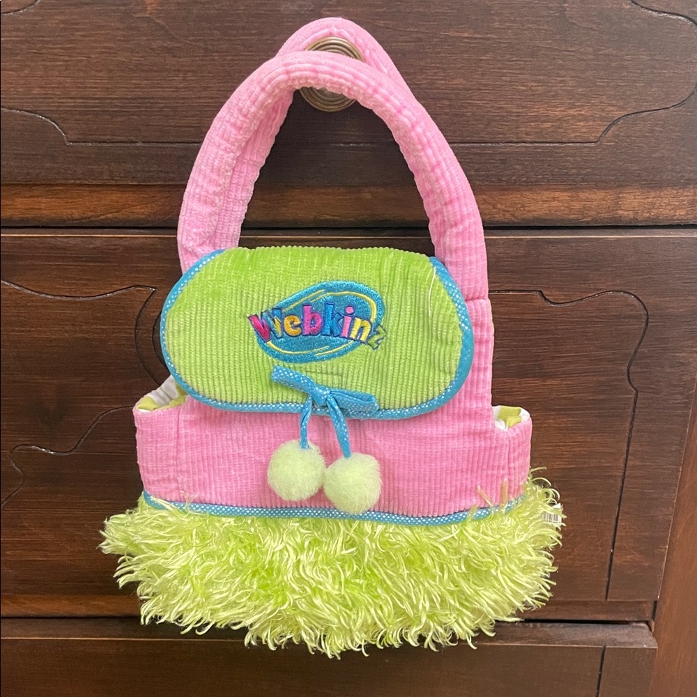 Webkinz Pink Lime Kids Handbag tassles fringe